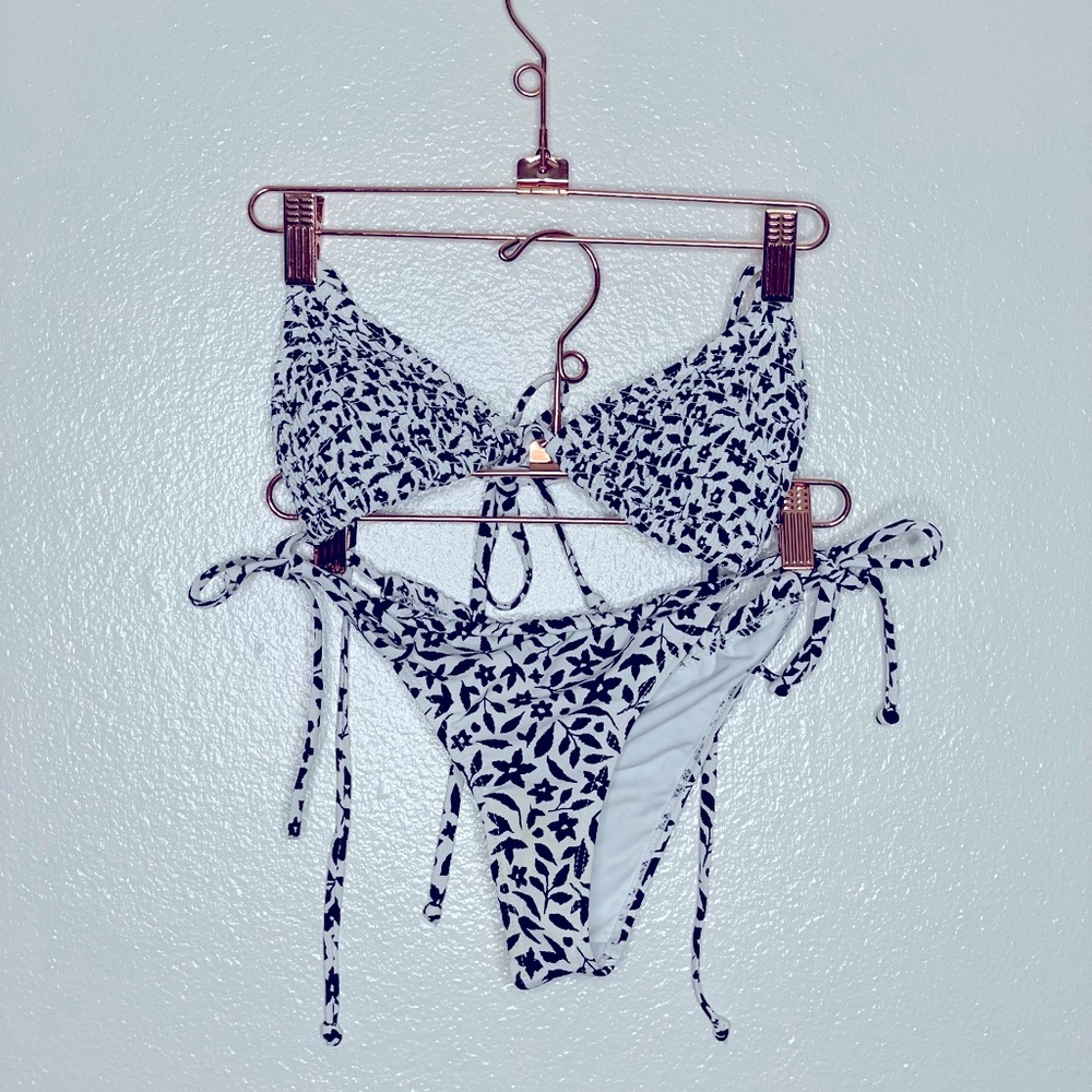 Floral Tie Bikini Set